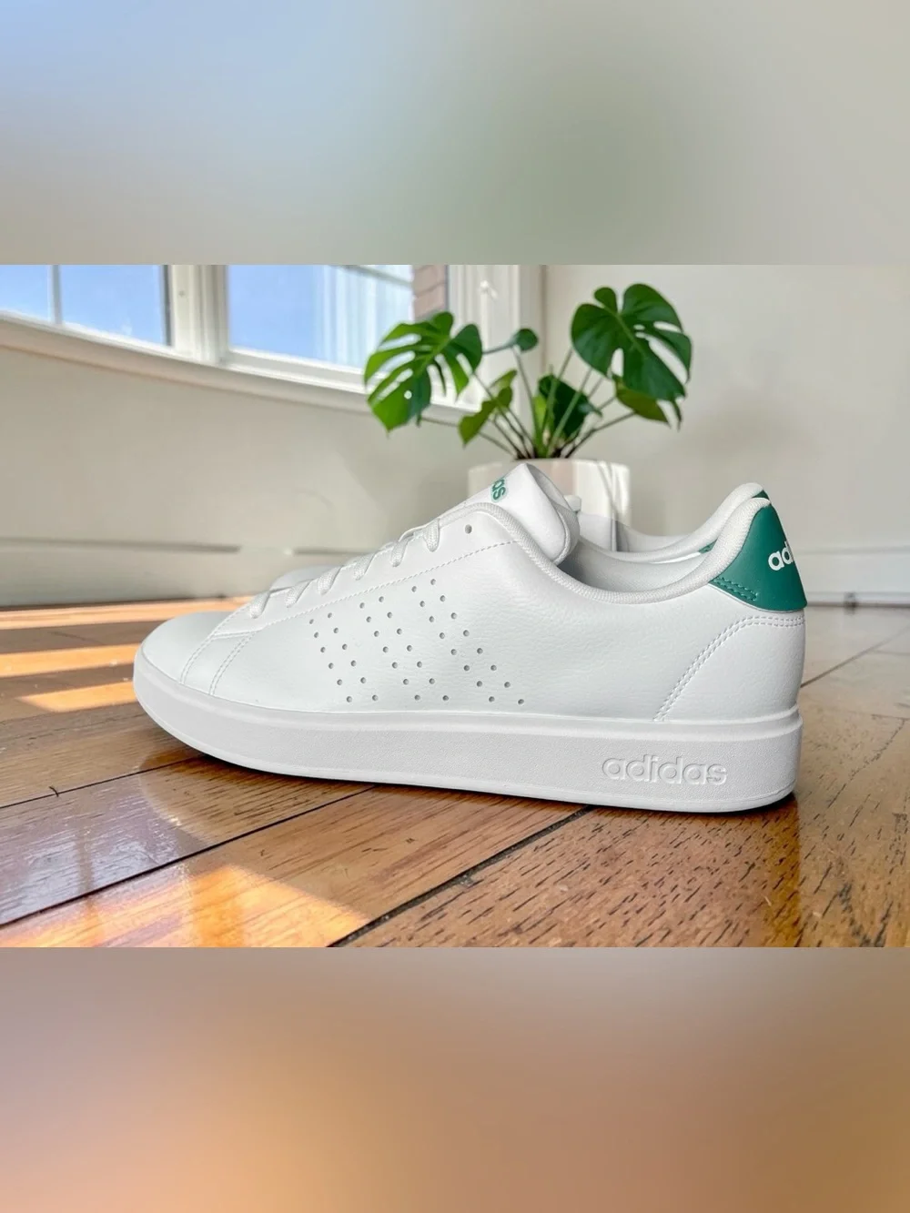 Adidas Advantage 2.0 in Cloud White/Collegiate Green Size 12 Men NEW